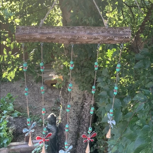 Beaded Dragonflies Wind Chime Sun Catcher Mobile - Picture 7 of 7